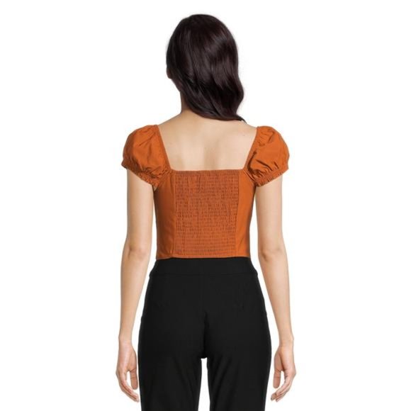 New With Tag - Madden Nyc Cute Women's Top Tshirt Front Zip Bra Cup Top - Picture 3 of 5